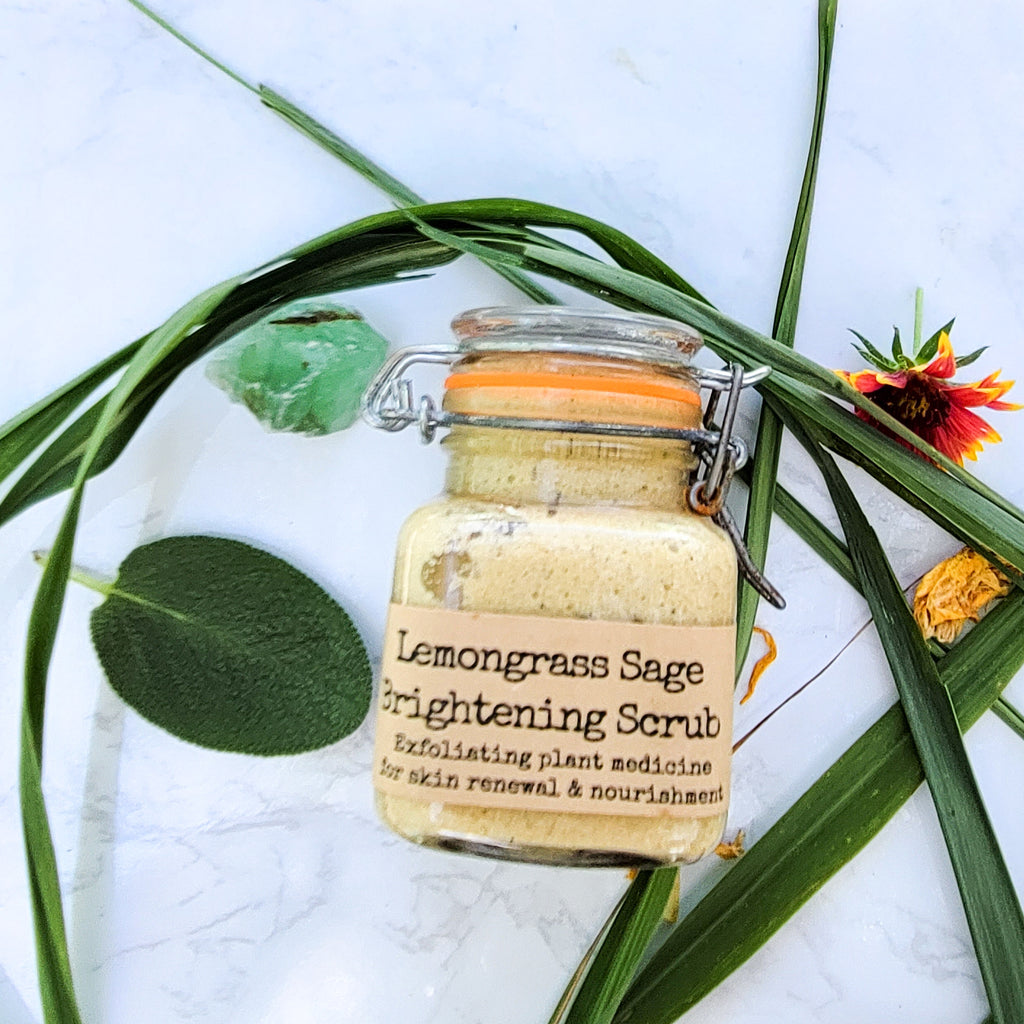 Lemongrass Sage Face Brightening Scrub